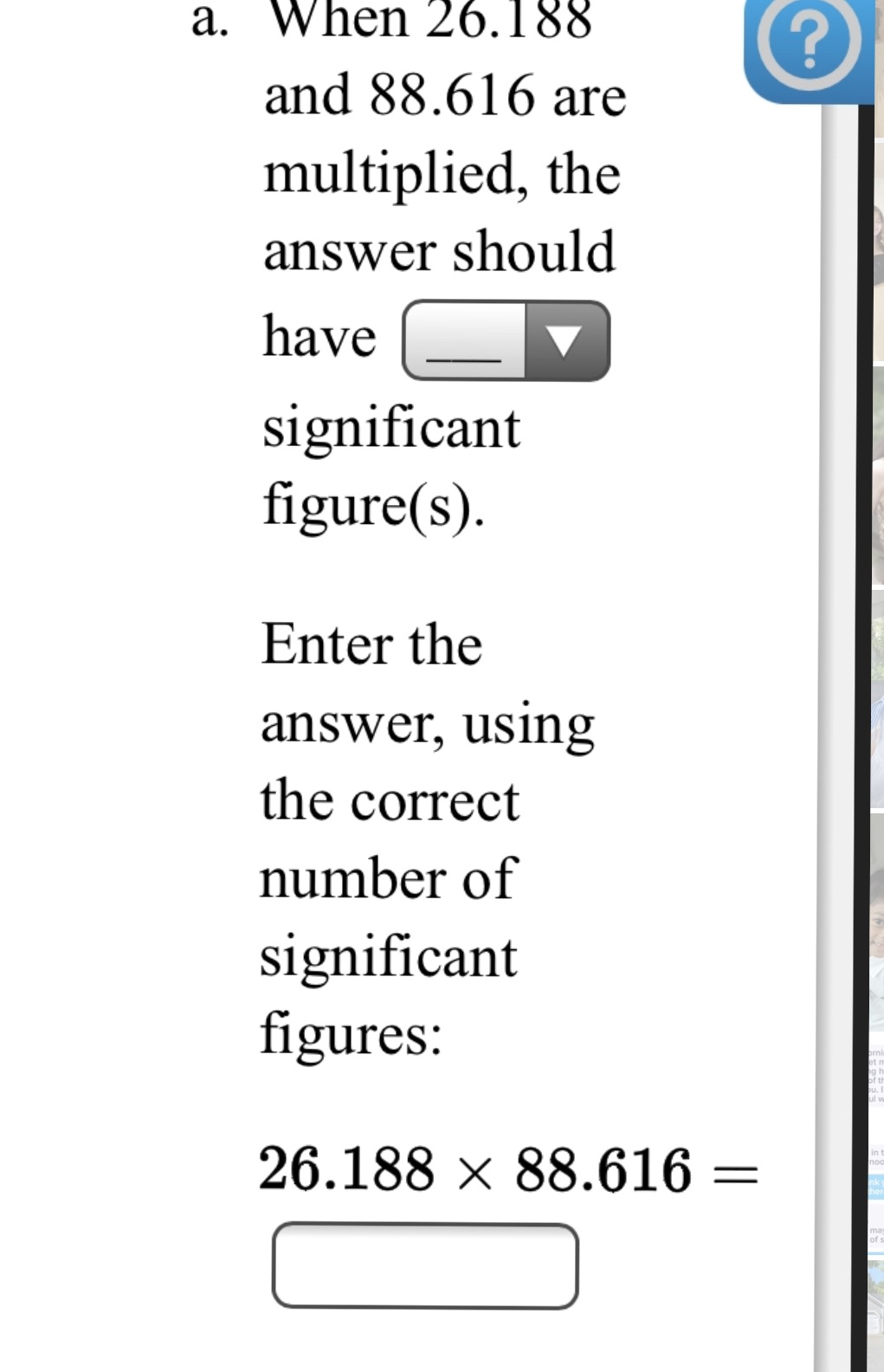 When 26.188 and 88.616 a. When 26.188 ? and