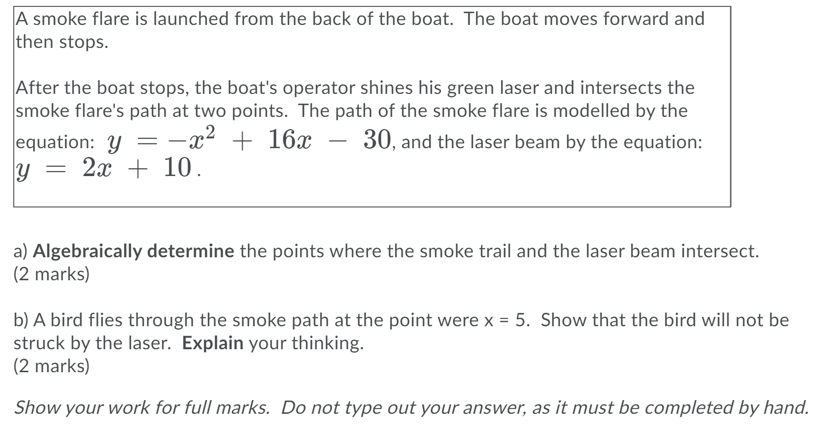 A smoke flare is launched from the back of the
