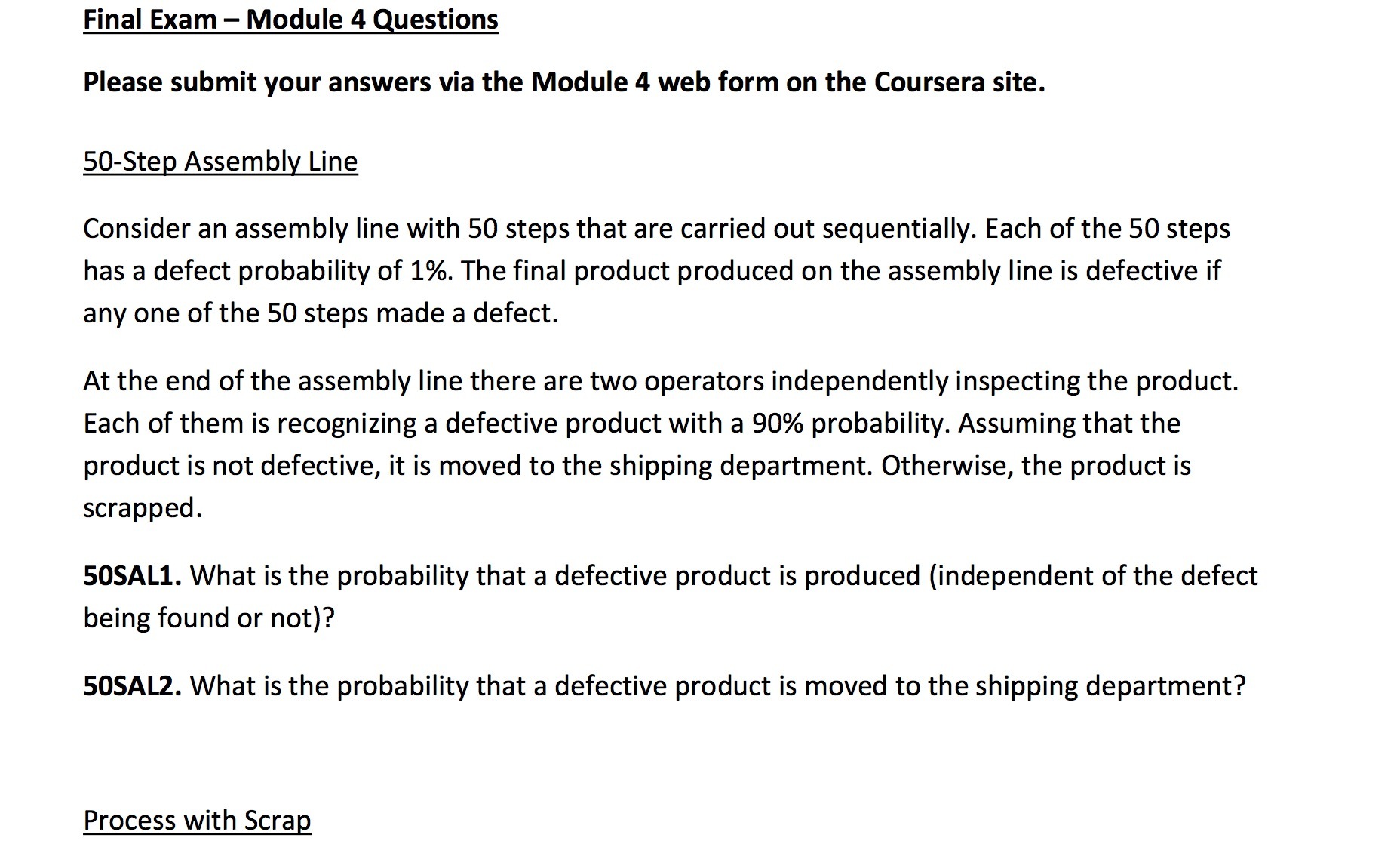 Final Exam - Module 4 Questions Please submit
