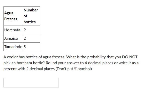 A cooler has bottles of agua frescas. What is the