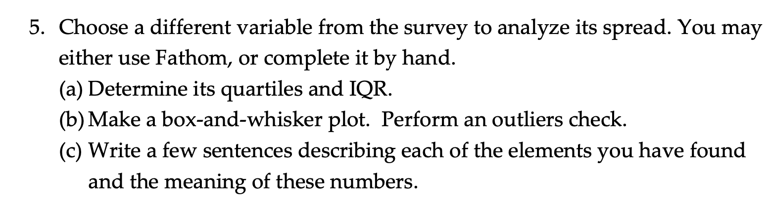 Data Management 5. Choose a different variable