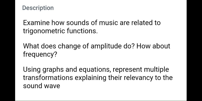 Description Examine how sounds of music are