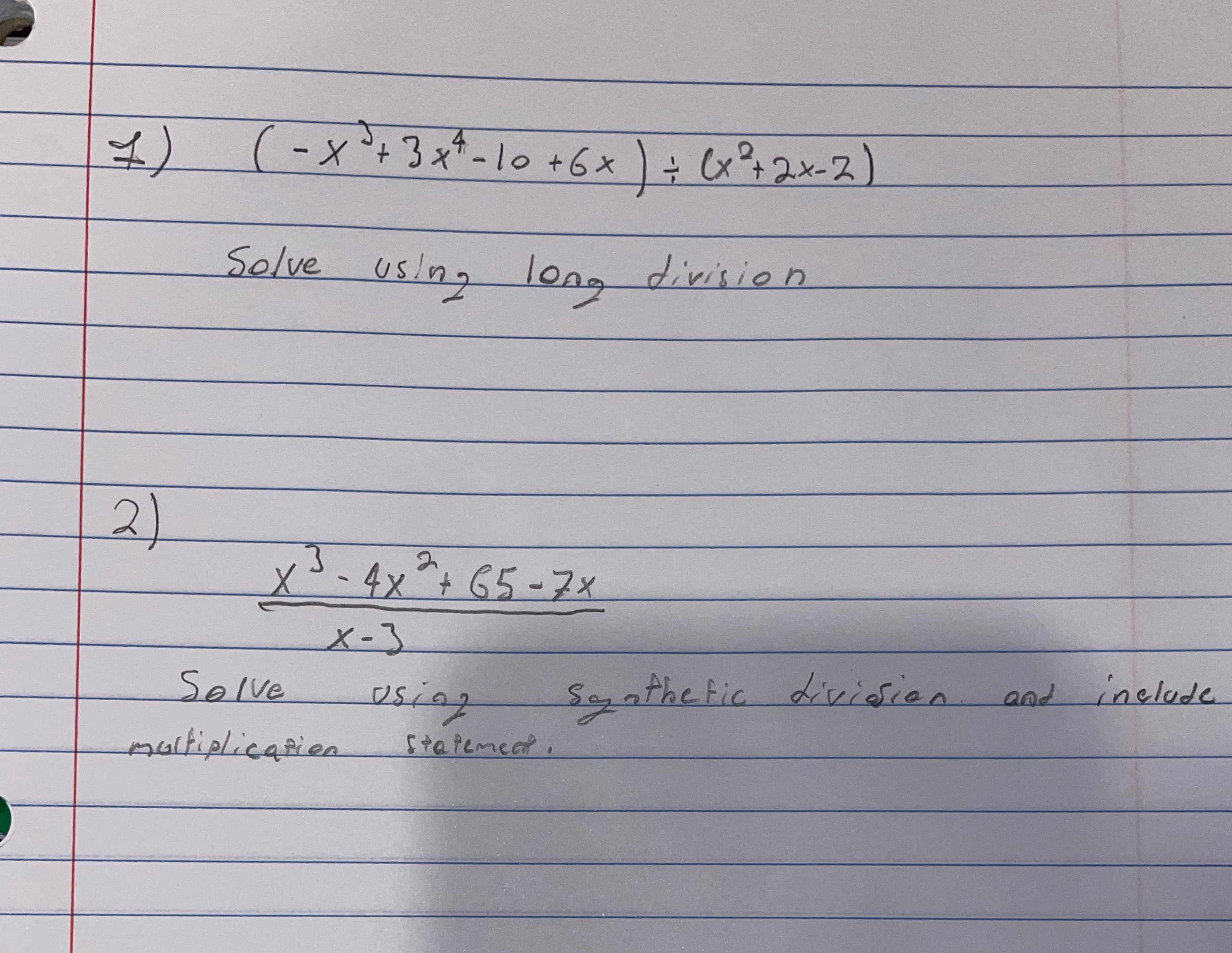 f ) ( - x + 3 * 4 - 10 + 6 x ) + ( x 2+ 2 x-2)