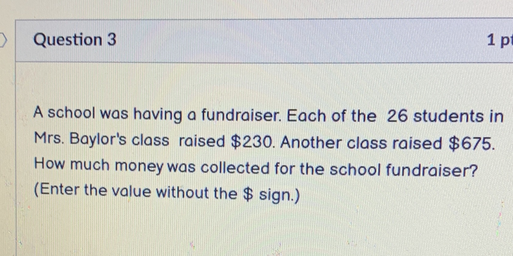 How would you solve this Question 3 1 p A school