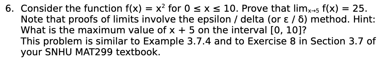 6. Consider the function flx) = x2 for 0 s x s