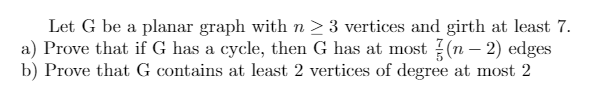 Let G be a planar graph with n > 3 vertices and
