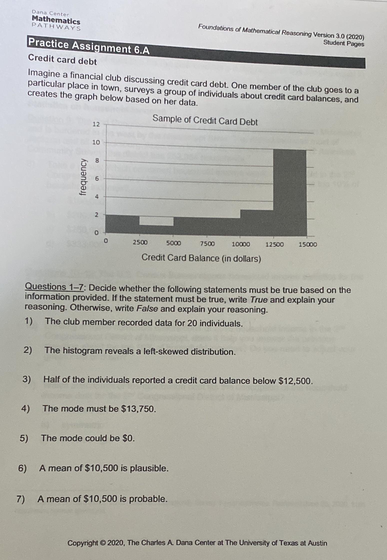 Dana Center Mathematics PATHWAYS Foundations of