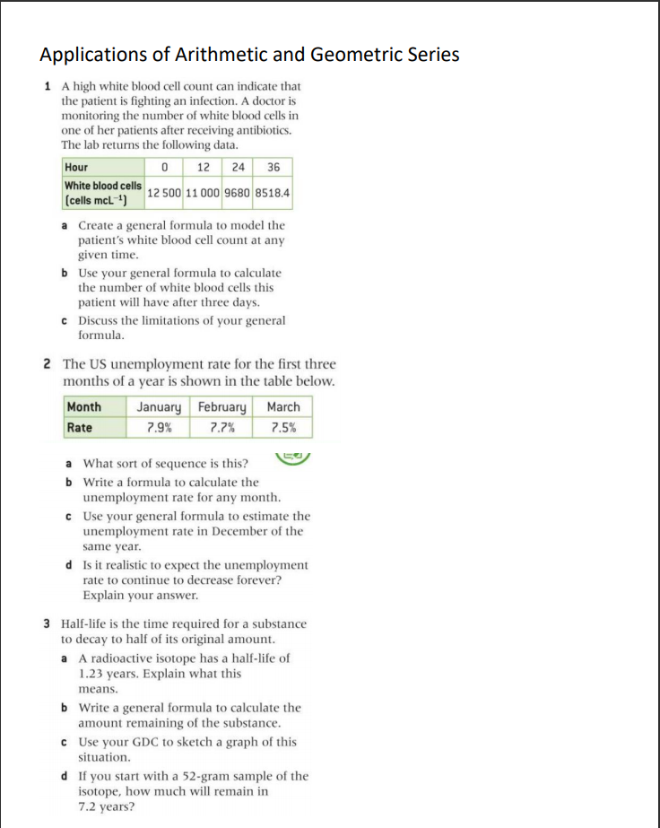 Applications of Arithmetic and Geometric Series 1