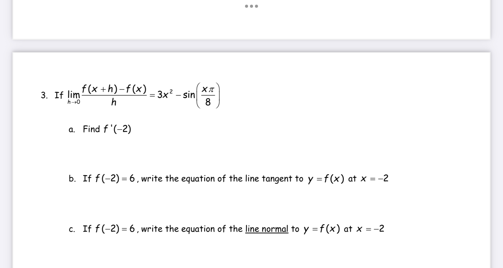 answer questions 1 to 3 show all work 3. If IimM