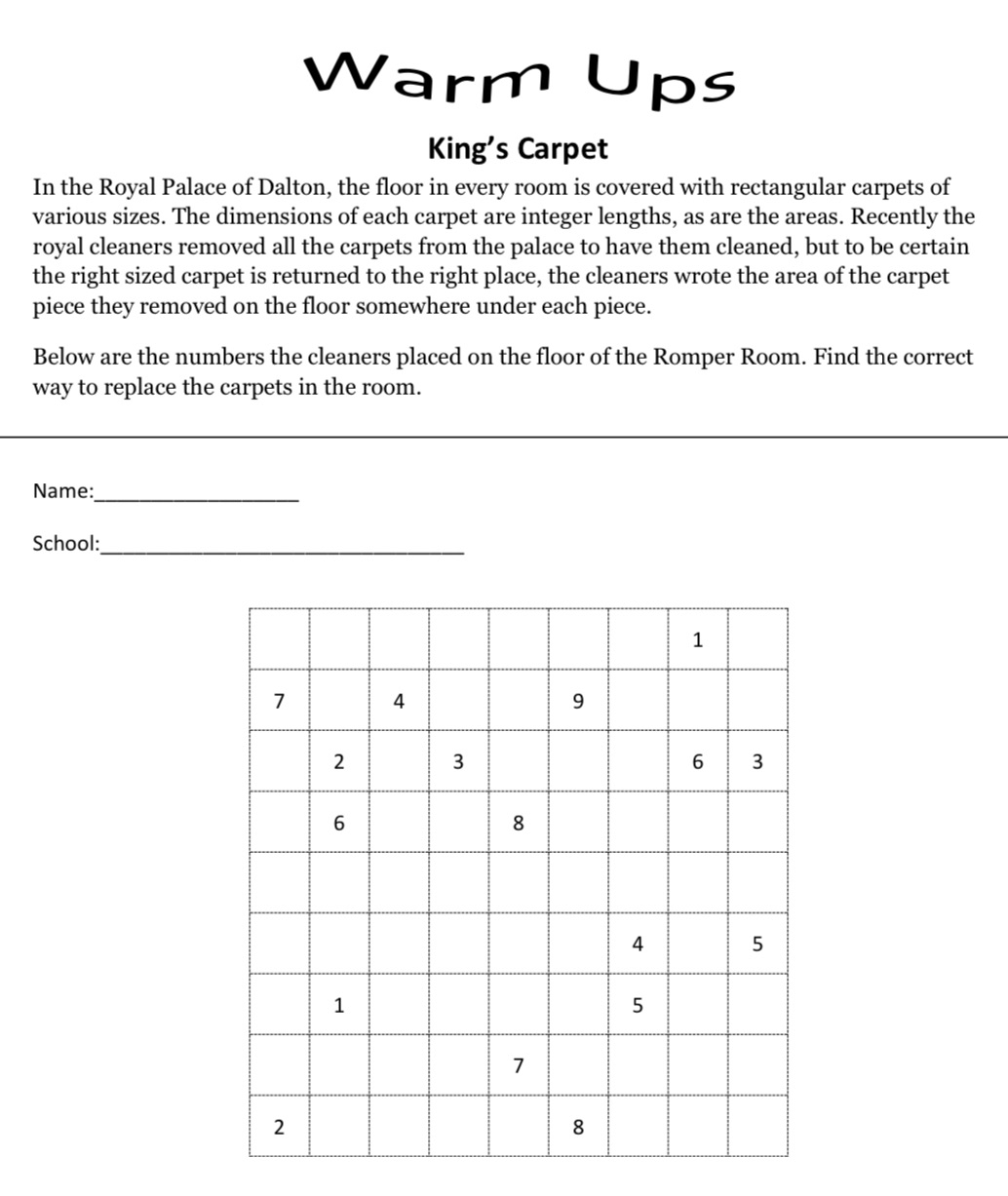 Warm Ups King's Carpet In the Royal Palace