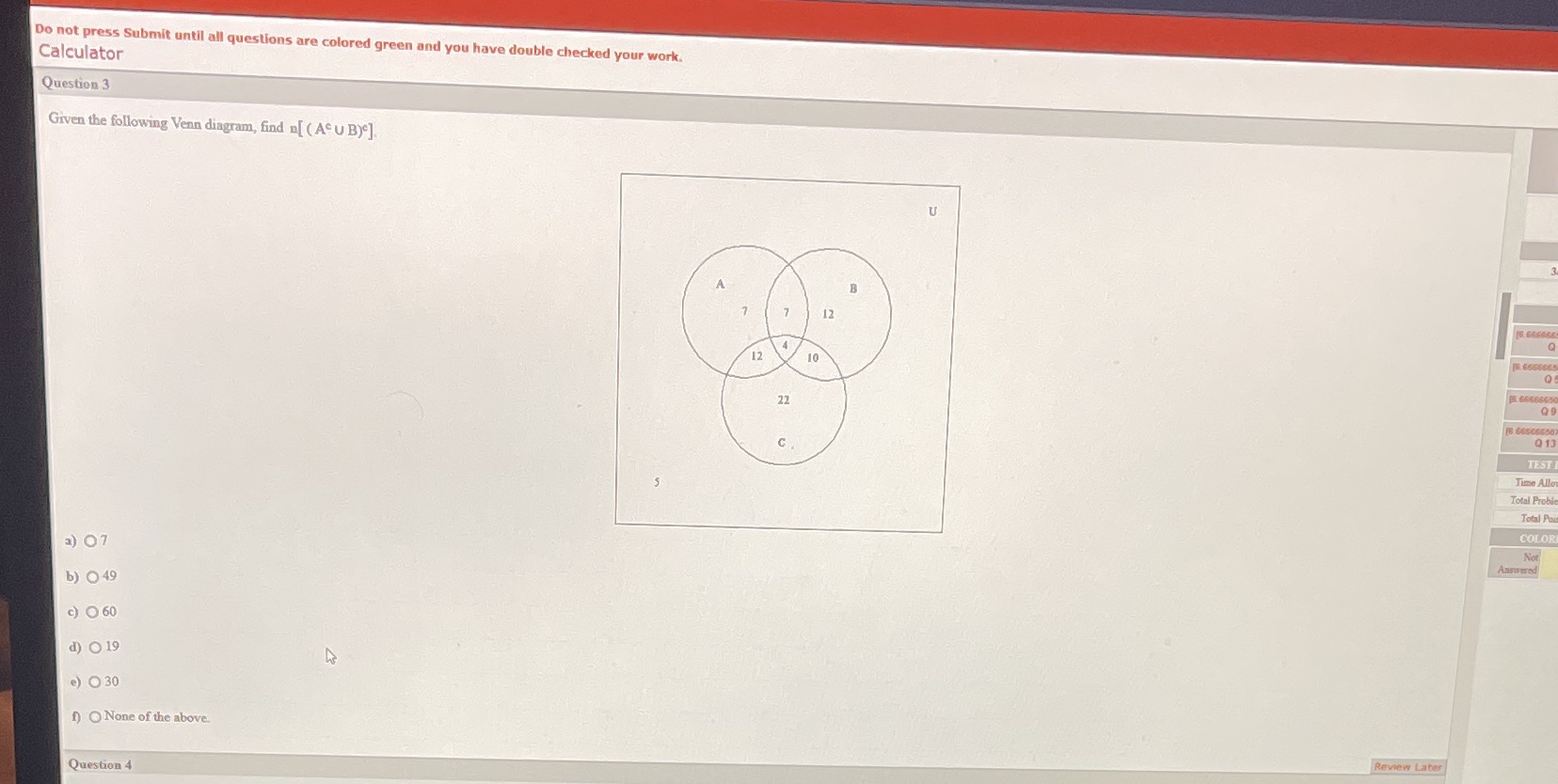 Calculator Do not press Submit until all