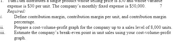 i uin 1 um distributes a single product whose