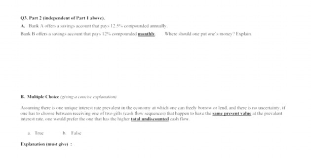 ()3. Part 2 (independent of Part I above). A.