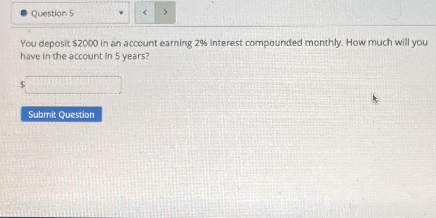 Introduction to exponential functions . Question