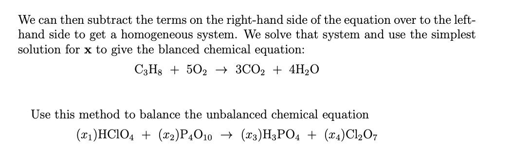 (3) We can use a homogeneous linear system to