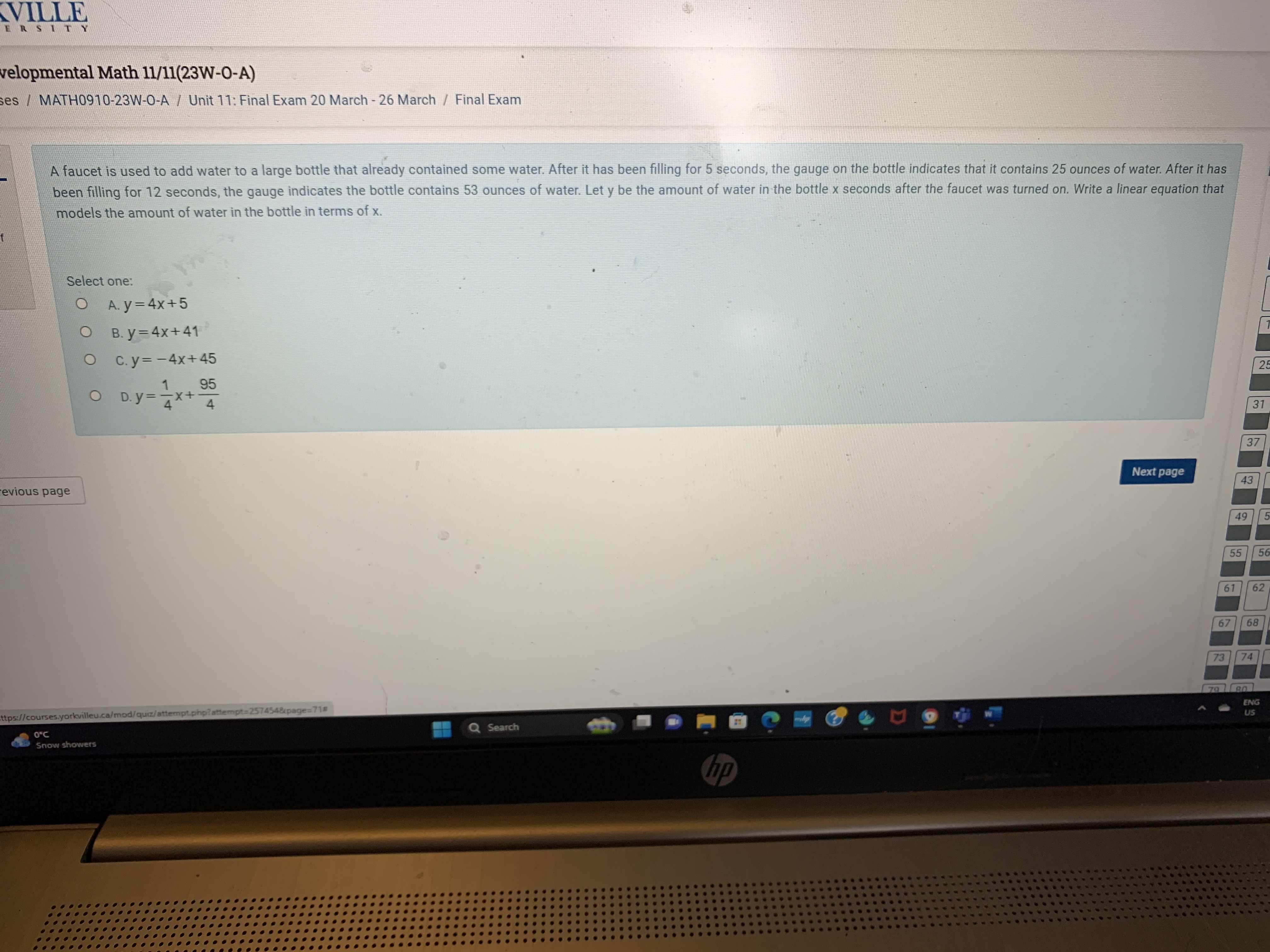 VILLE ERSITY elopmental Math 11/11(23W-O-A) es /