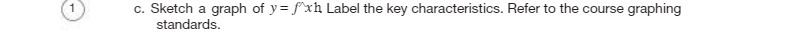 c. Sketch a graph :31 y: rth Label the key