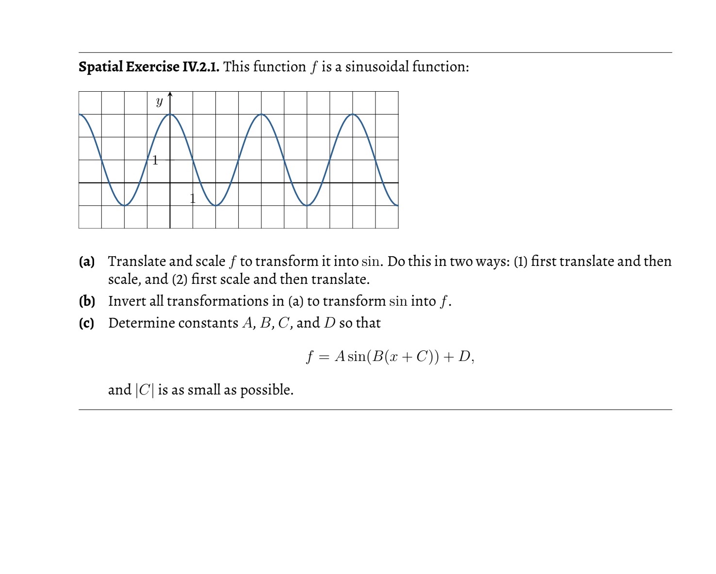 Help/graph if needed Spatial Exercise IV.2.1.