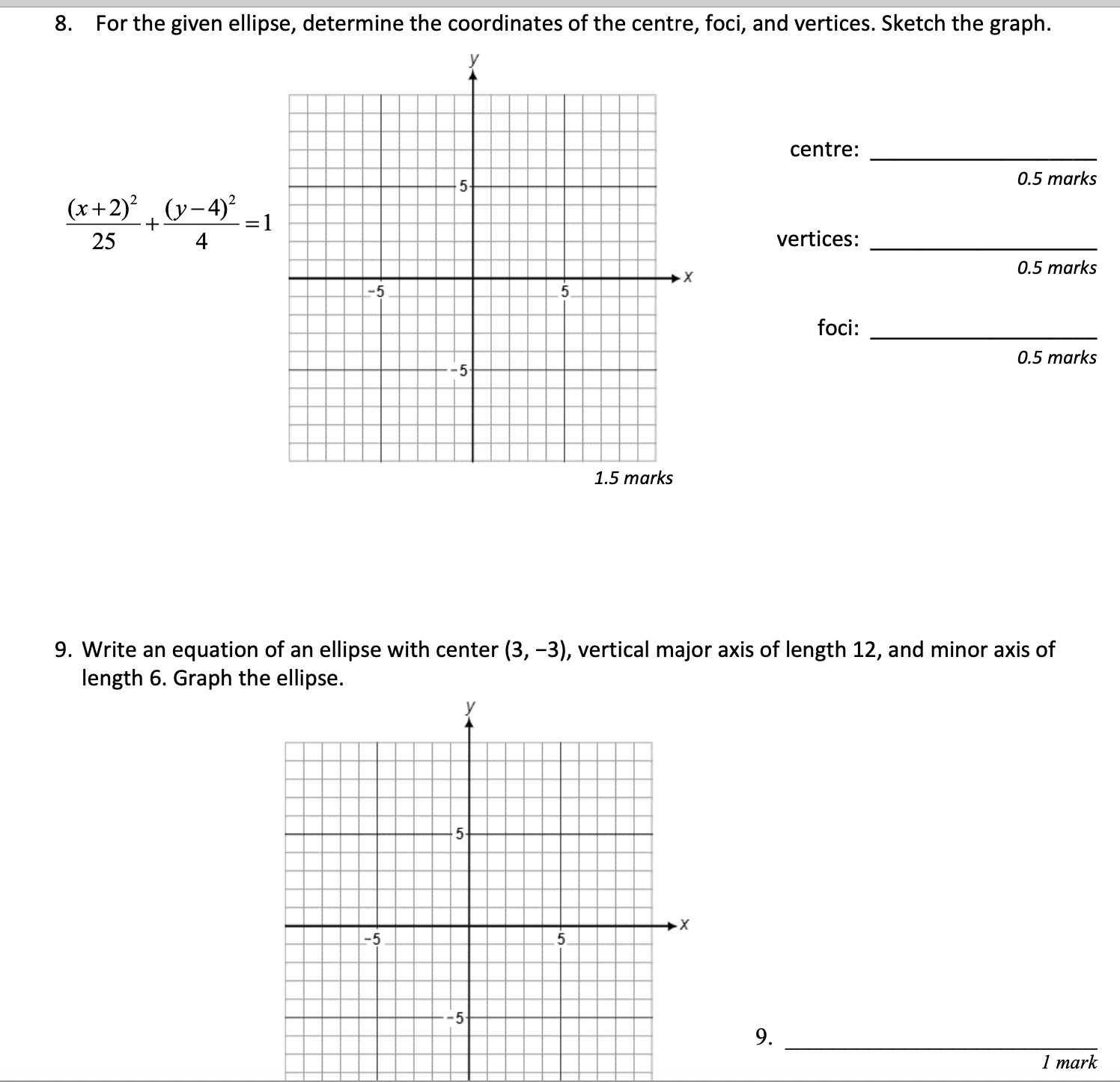 Hello this is for foundations of math 12, need