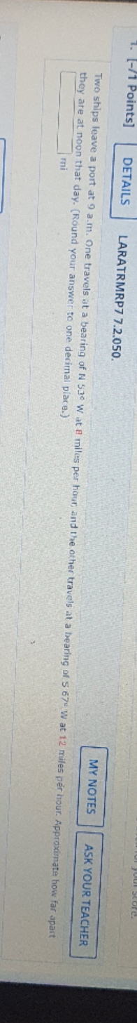 solve the equation [-/1 Points] DETAILS