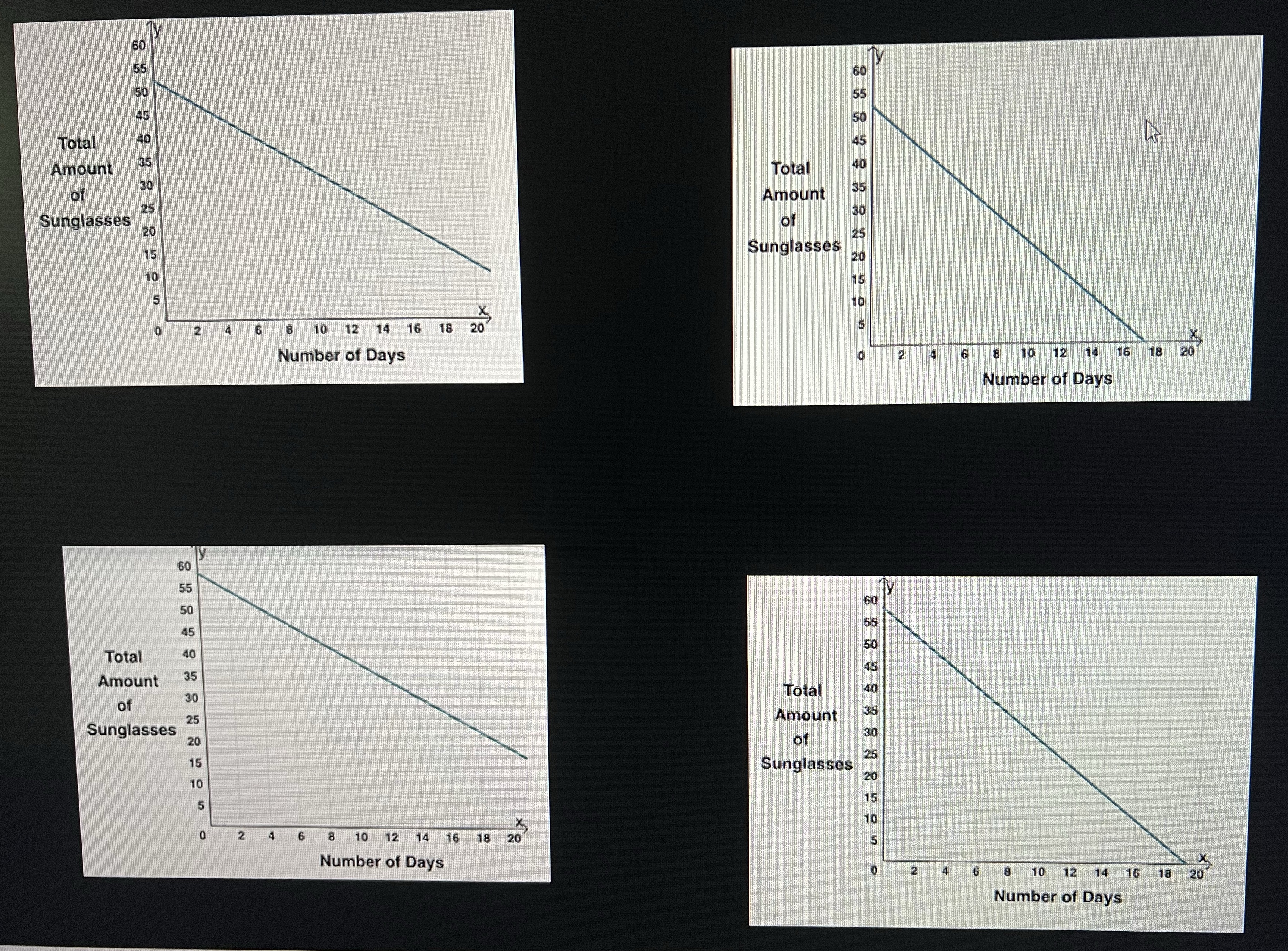 A eyeglasses store is checking their inventory.