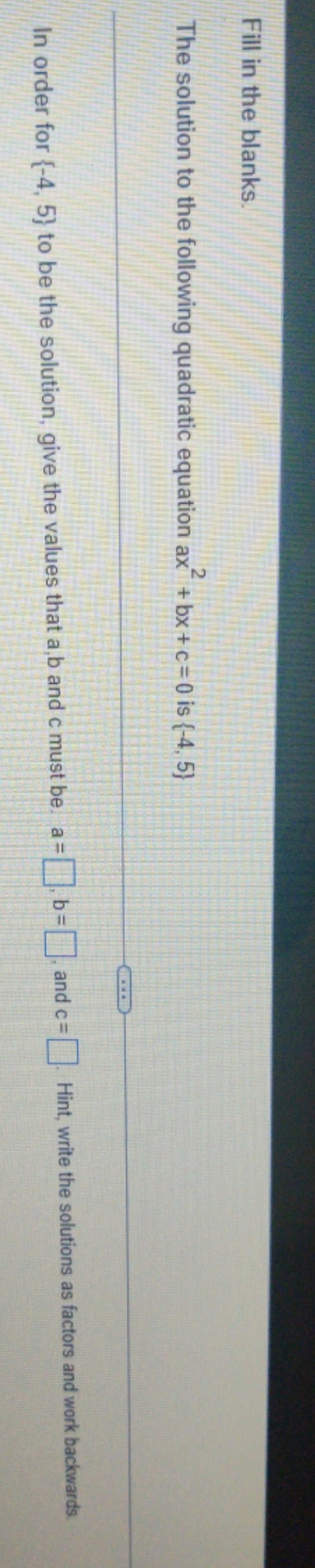 this is the question . Fill in the blanks The