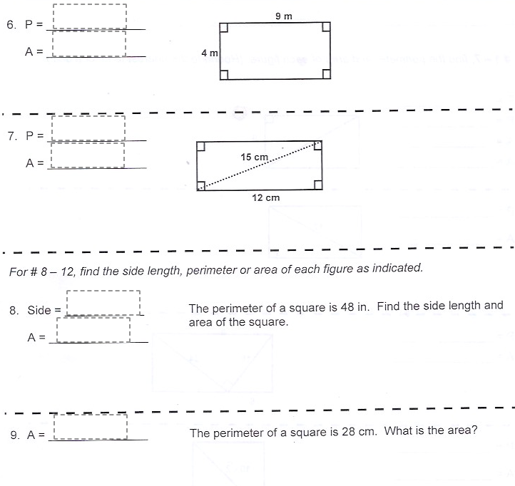 12 cm ' The perimeter of e equate is 43 in.