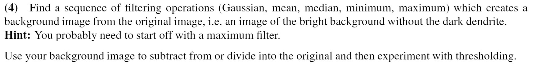 (4) Find a sequence of filtering operations