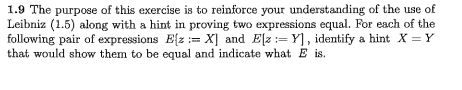 1.9 The purpose of this exercise is to reinforce