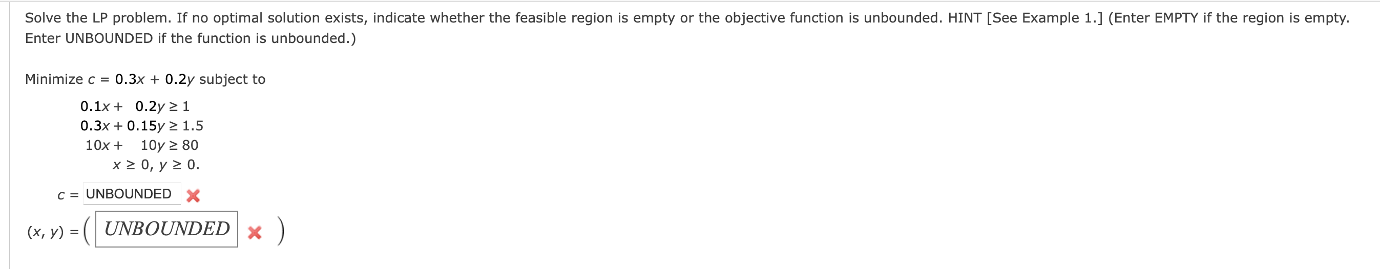 1. Solve the LP problem. If no optimal solution