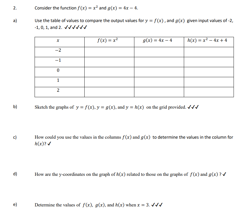 bl dl Consider thefunetion x} = x2 and g(x) = 4x