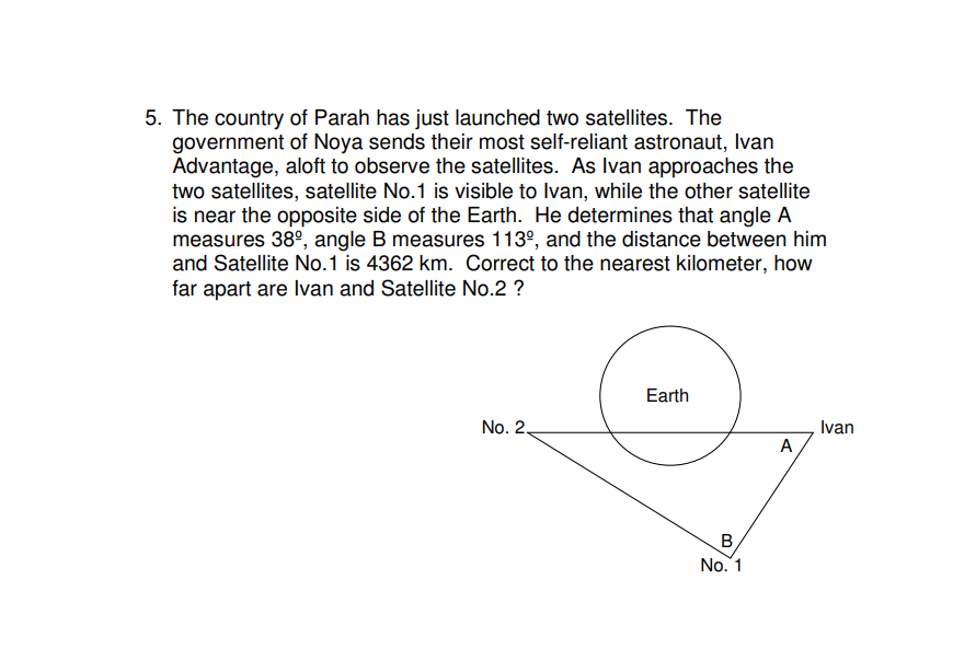 5. The country of Parah has just launched tvvo