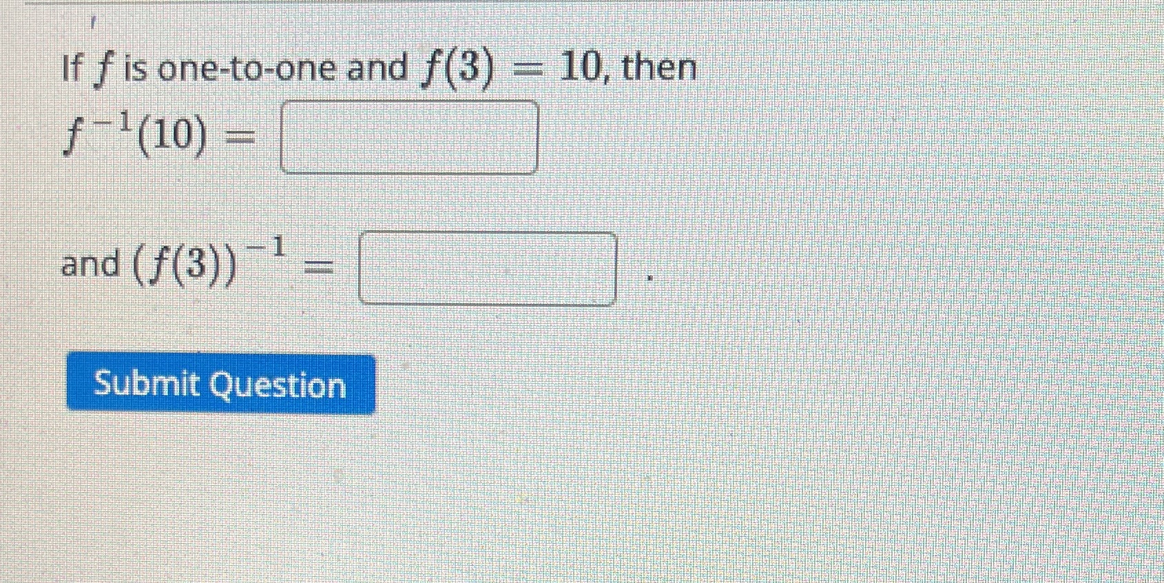 Inverse Functions \f