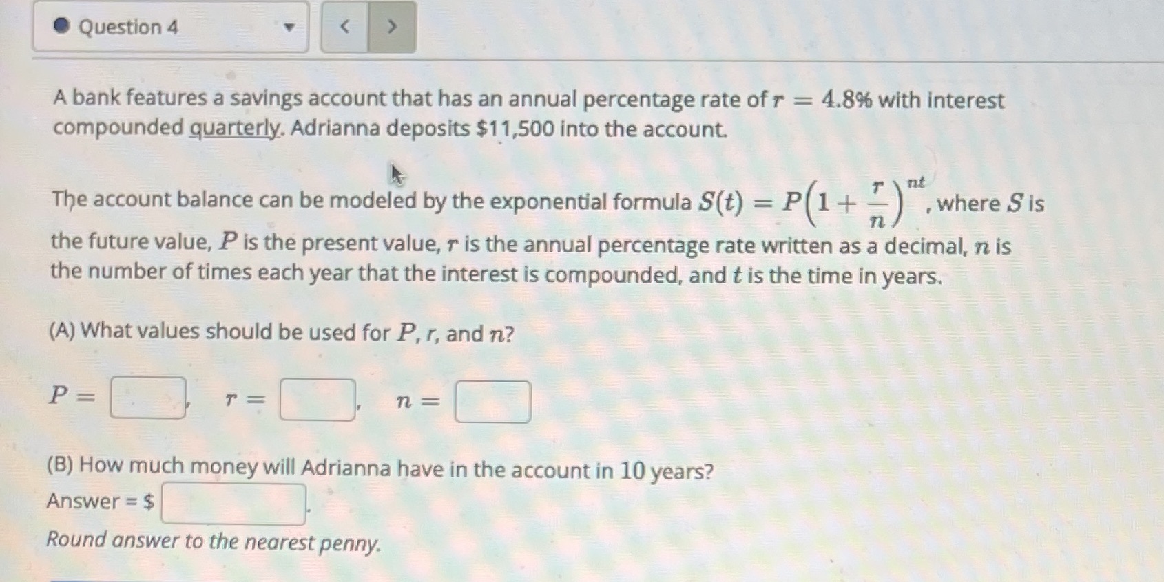 Introduction to exponential functions Question 4