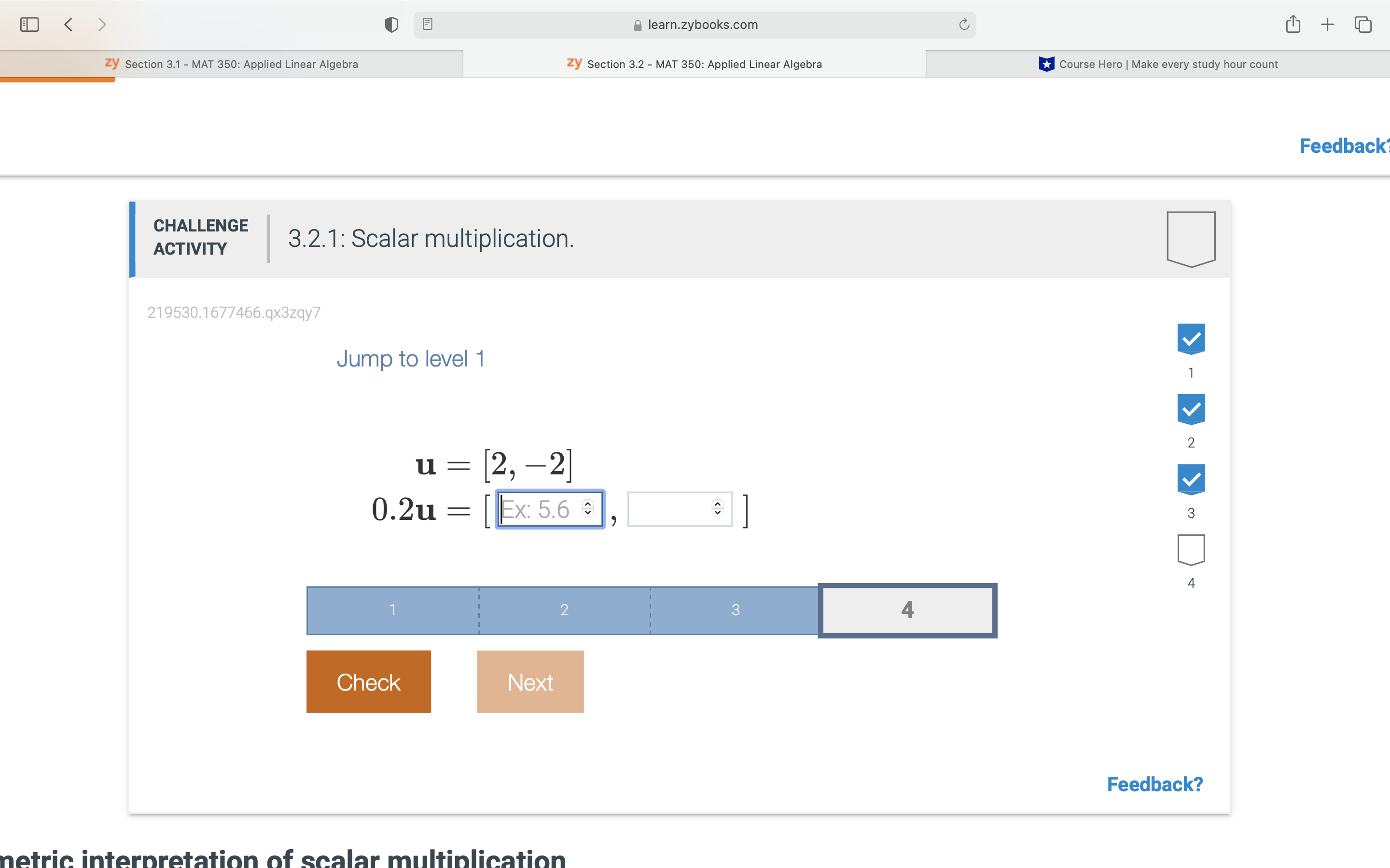 < learn.zybooks.com + zy Section 3.1 - MAT 350: