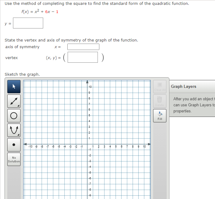 Use the method of completing the square to find