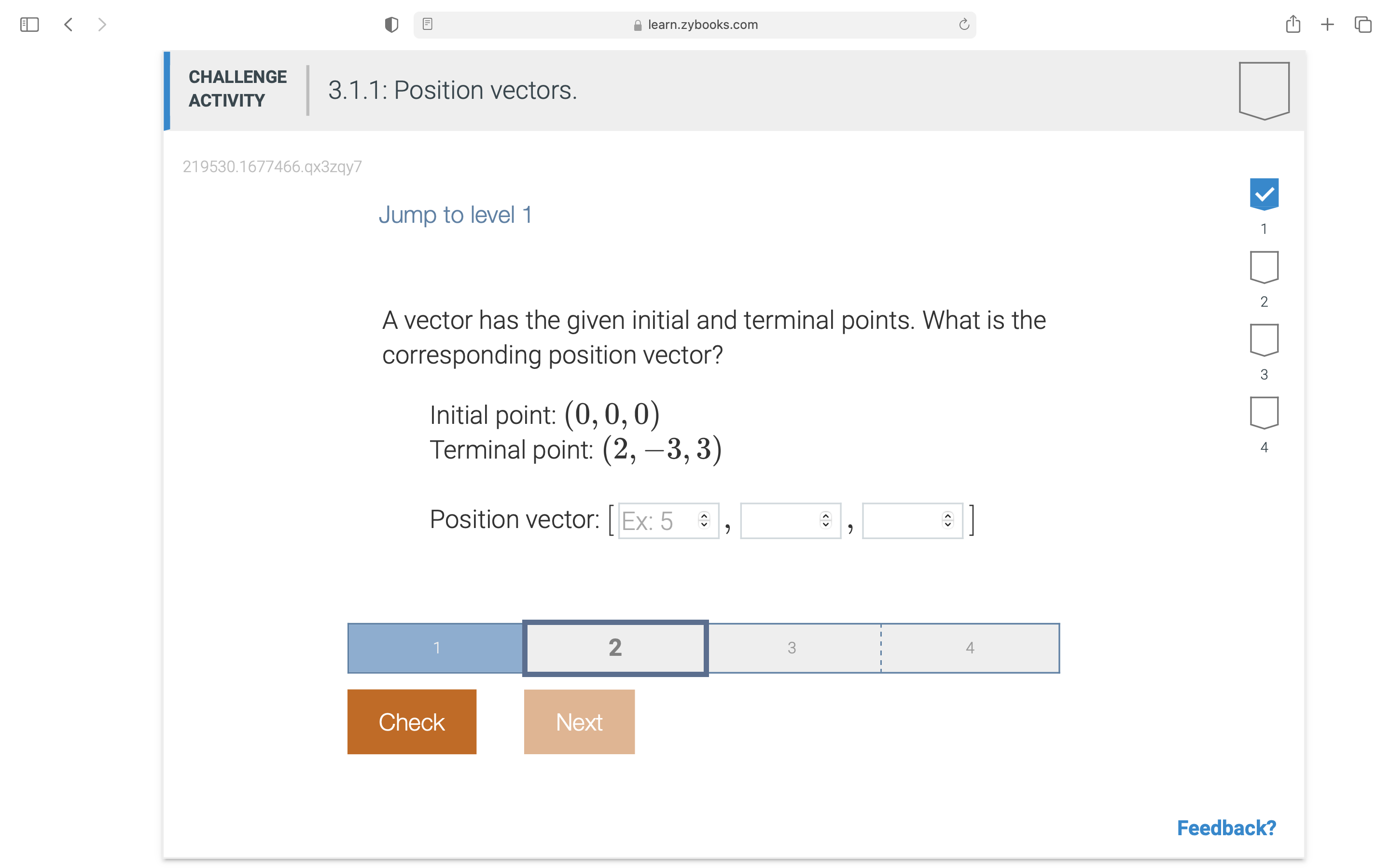 O learn.zybooks.com + CHALLENGE ACTIVITY 3.1.1: