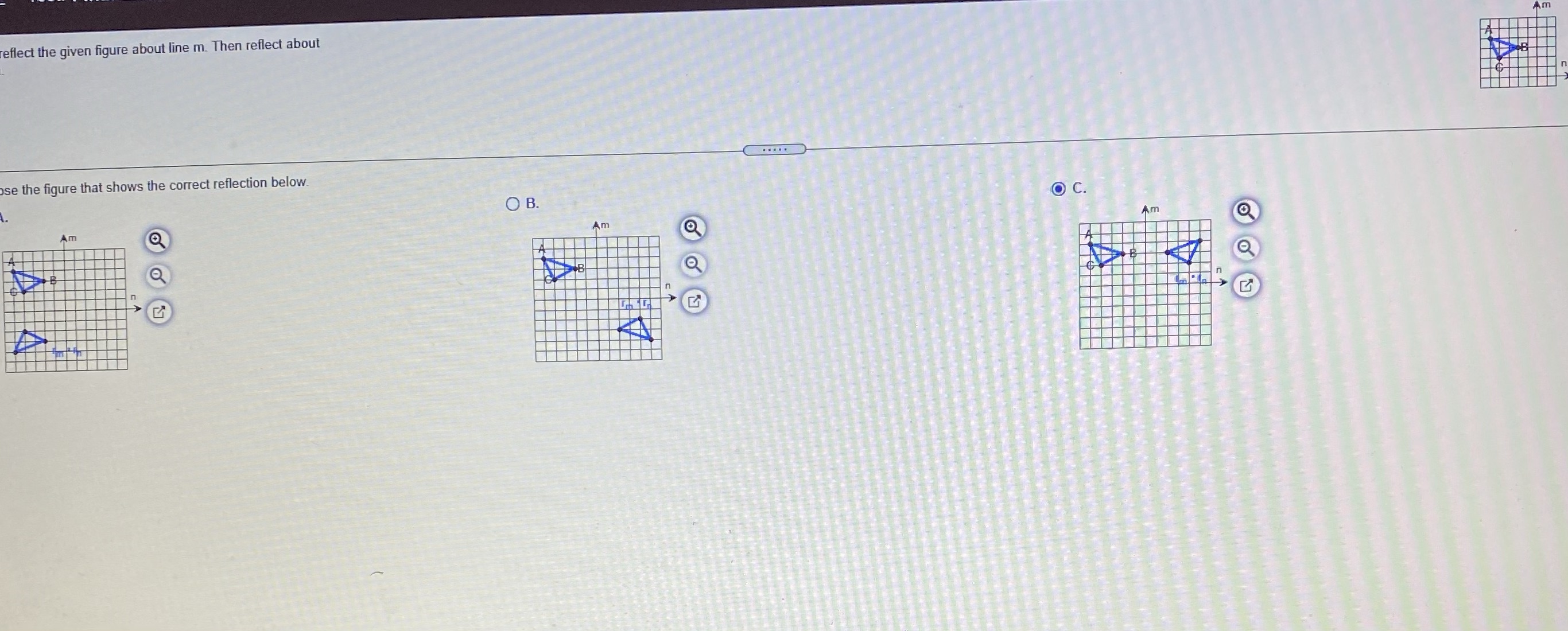 I think it's C if anyone can confirm or show