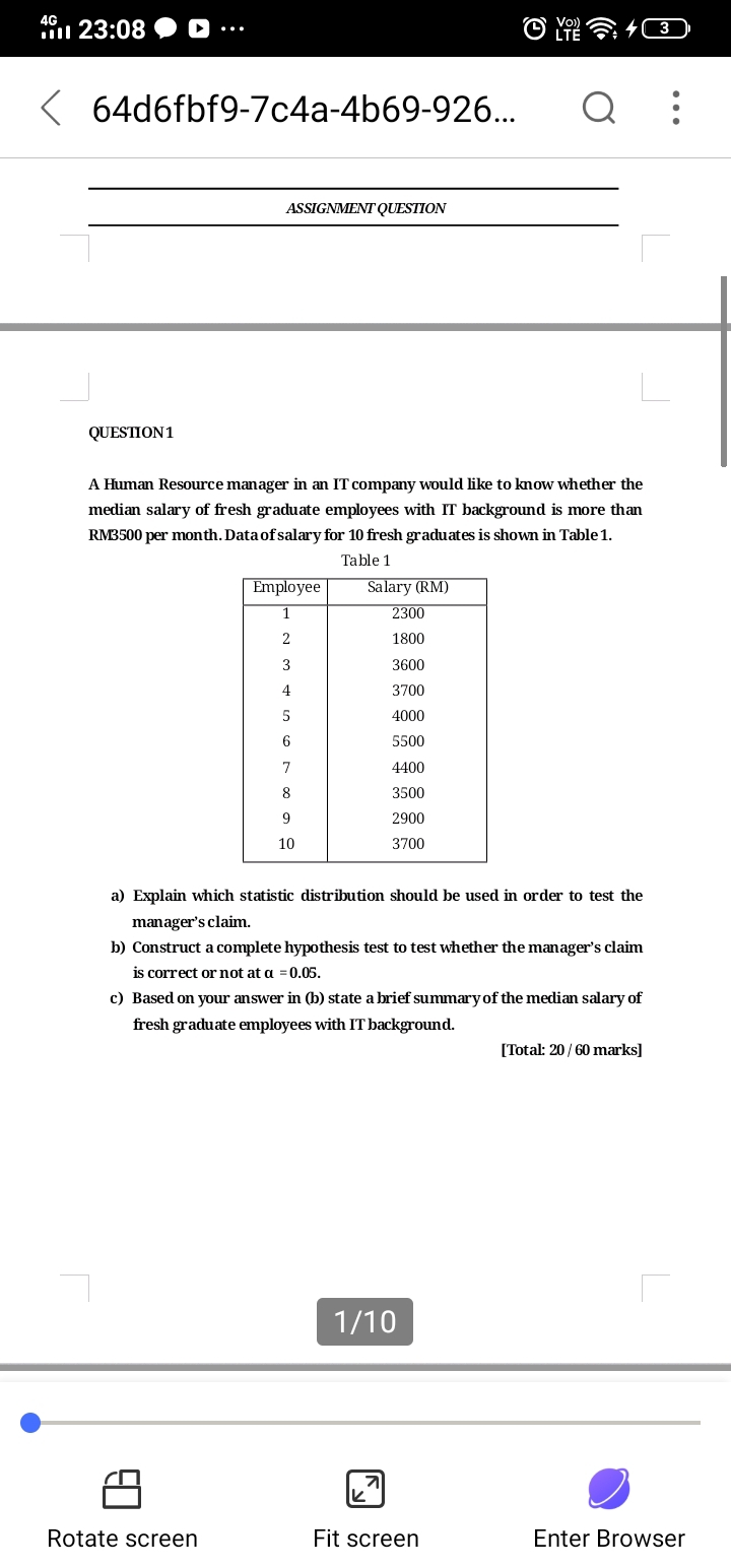 A Human Resource manager in an IT company would