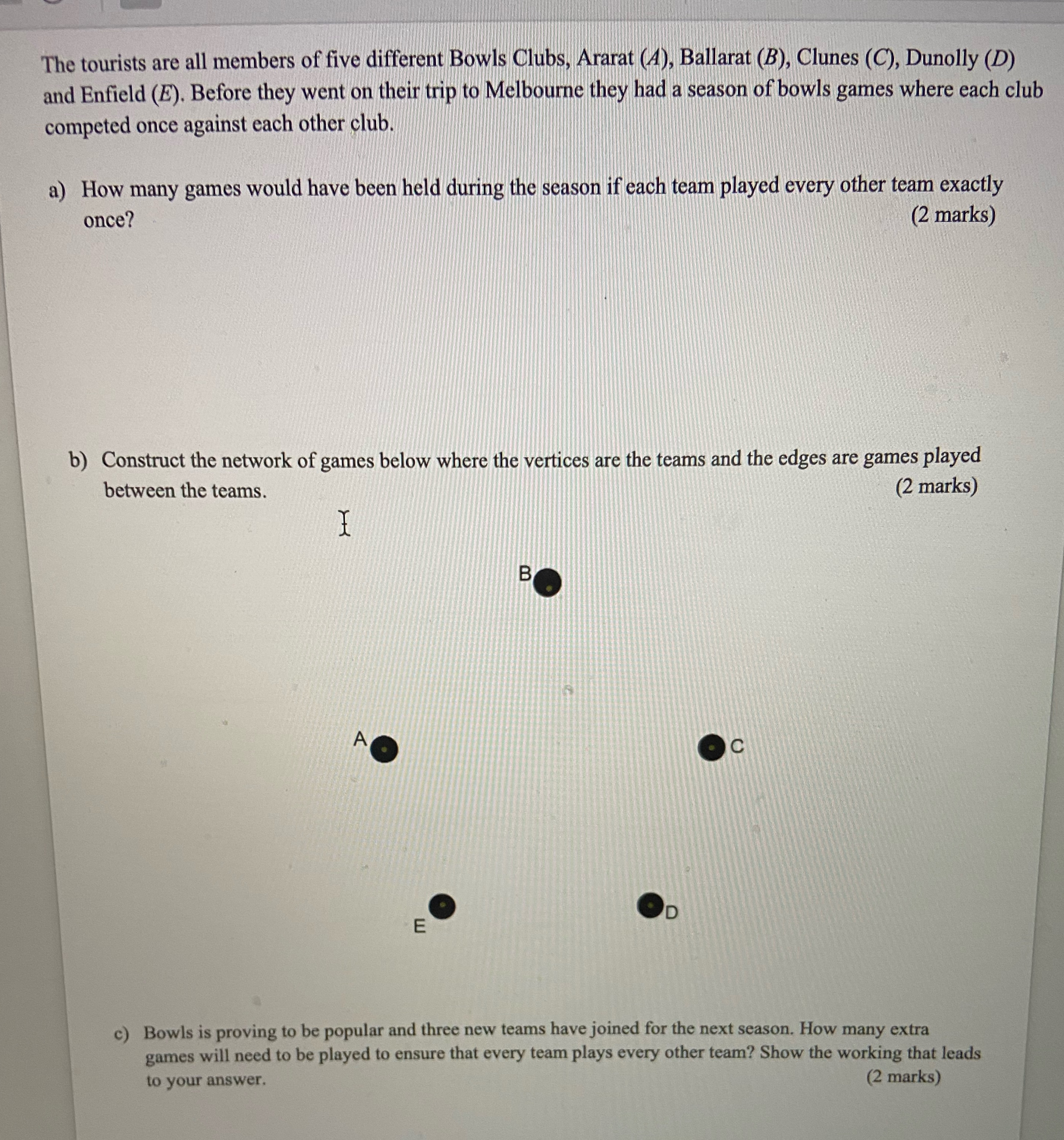 The tourists are all members of five different