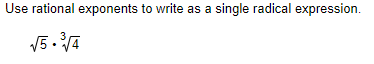 Use rational exponents to write as a single