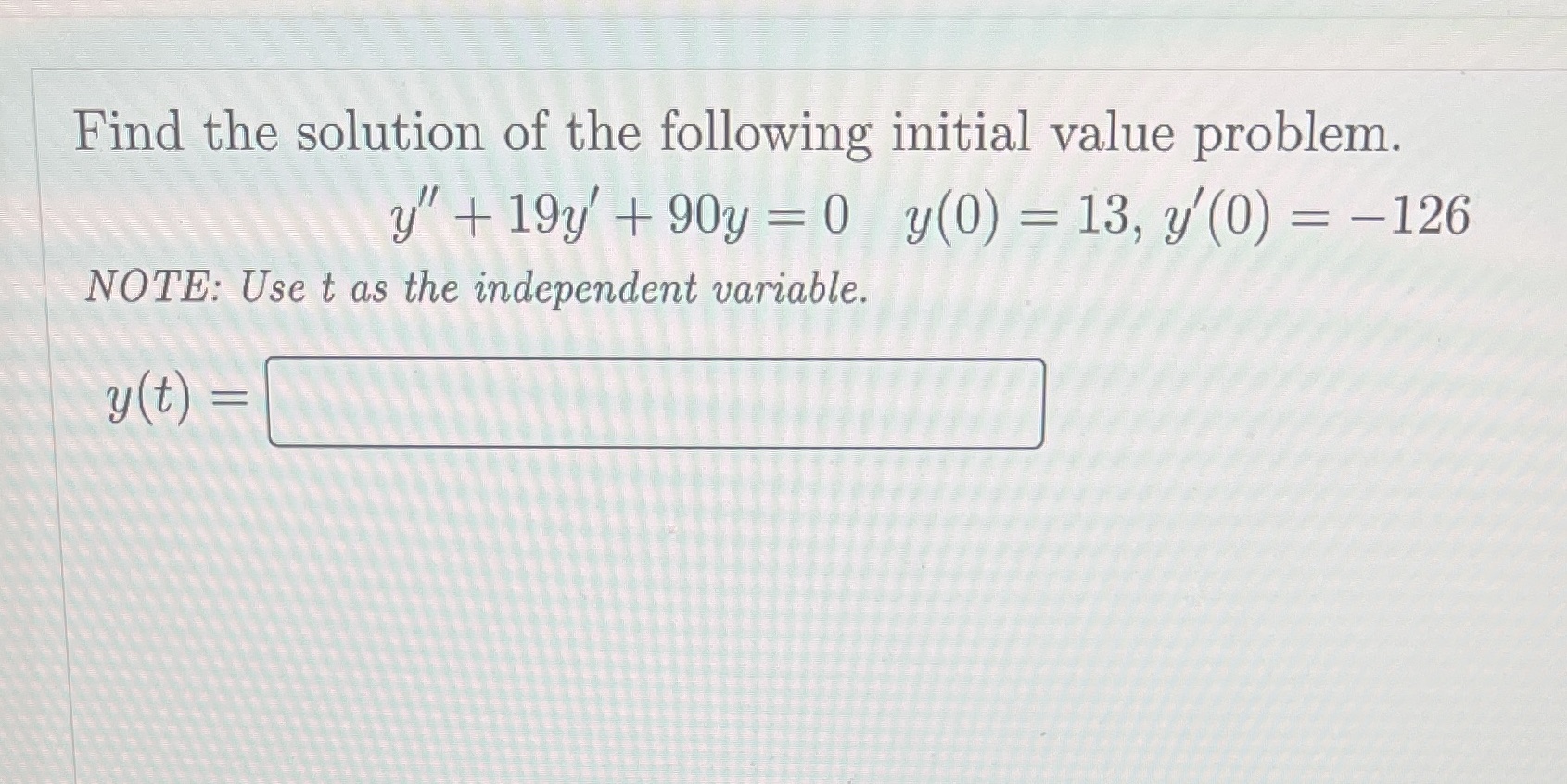 Please be clear Find the solution of the