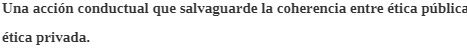 Una accion conductual que salvaguarde la