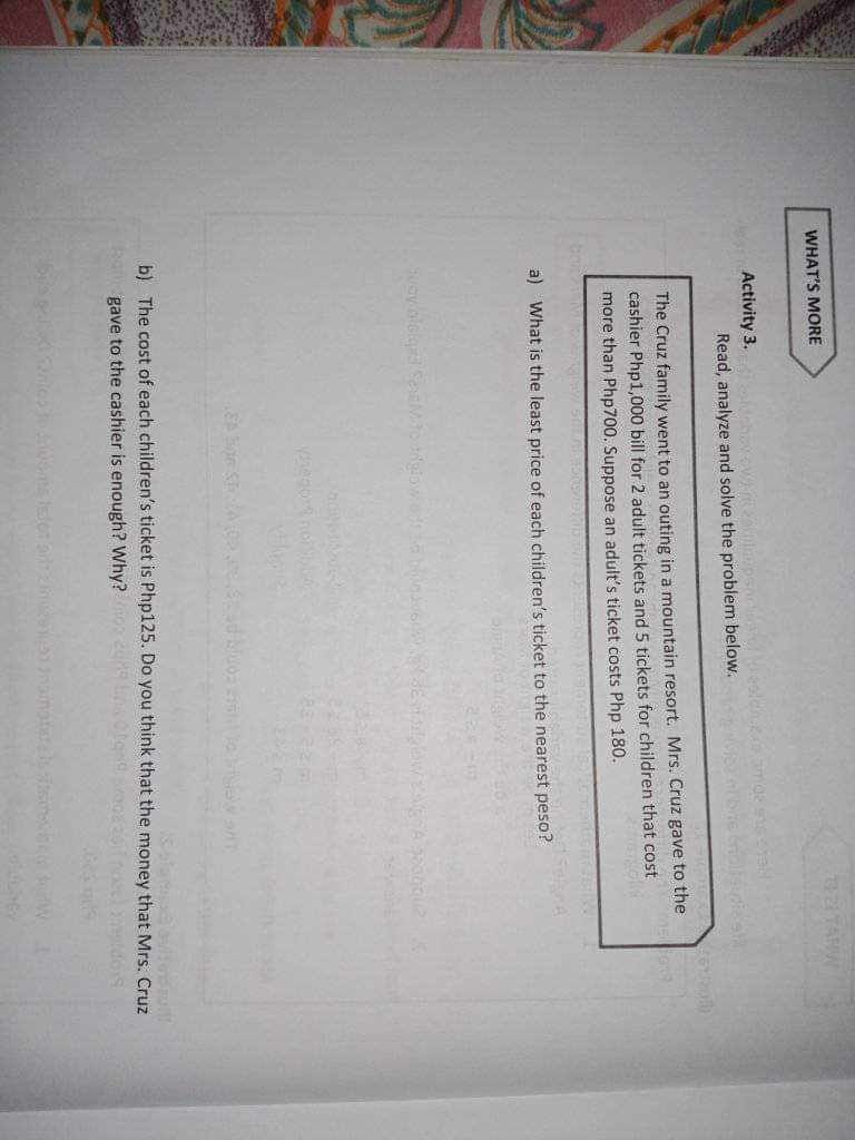 WHAT'S MORE Activity 4. swans of A. Identify