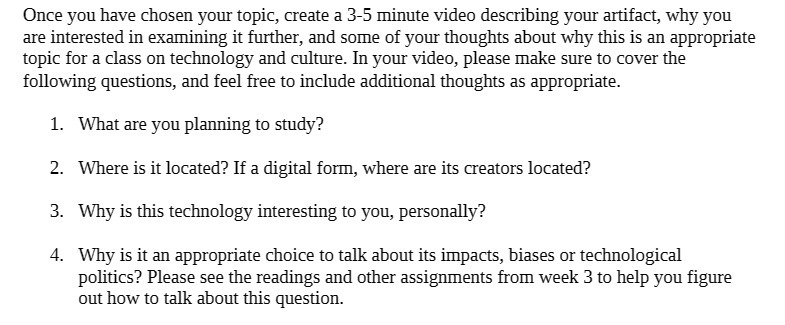 Once you have chosen your topic, create a 35