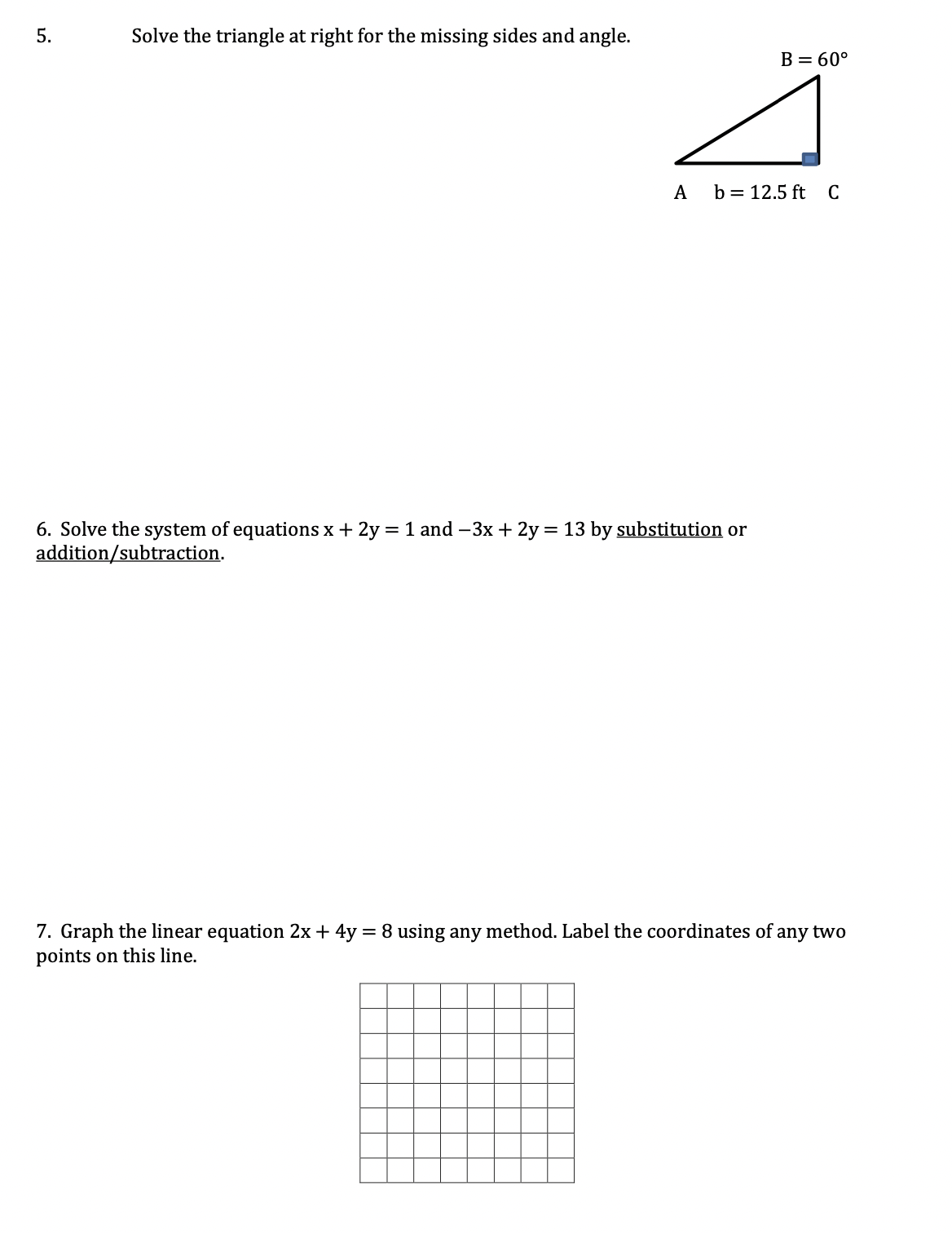 1. Solve the following equation for X: 5(2X 3) =