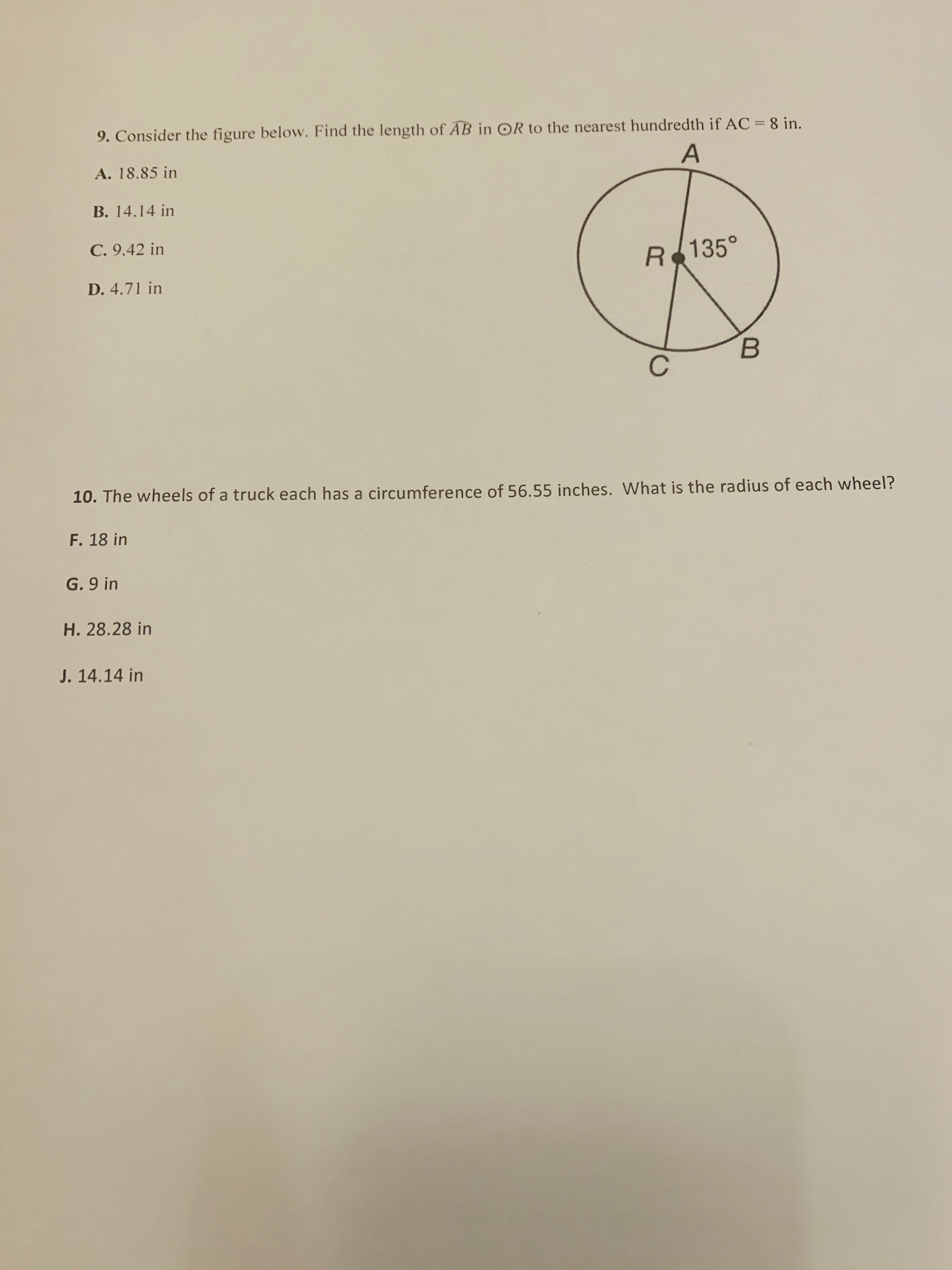 6. Consider the figure below. Find the length of