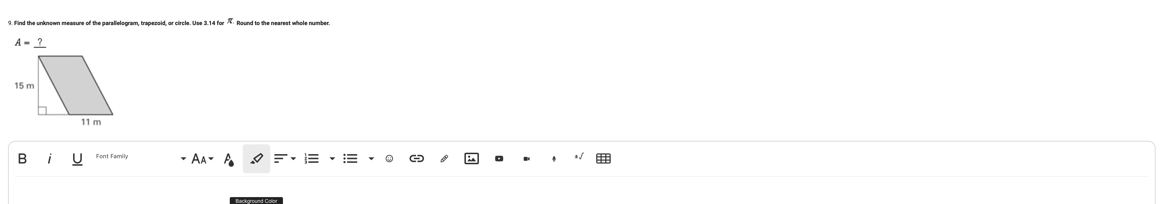22. Find the volume of the solid. Round to the