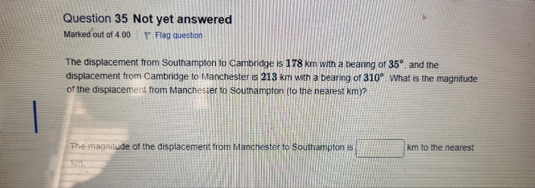 no extra tra detail Question 35 Not yet answered