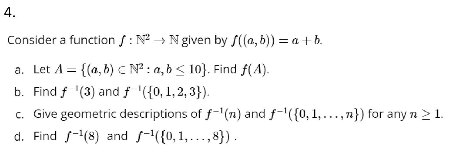 4. Consider a function f: N?  style=